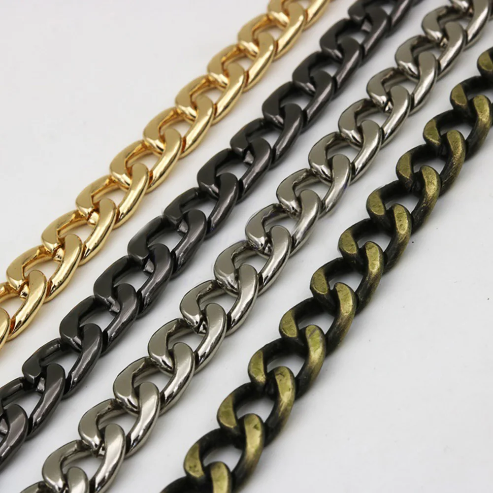  Ultralight Aluminum Chains DIY Gold Silver Gun bag strap 12mm Replacement Purse Chain Shoulder Bag  - 32968035731