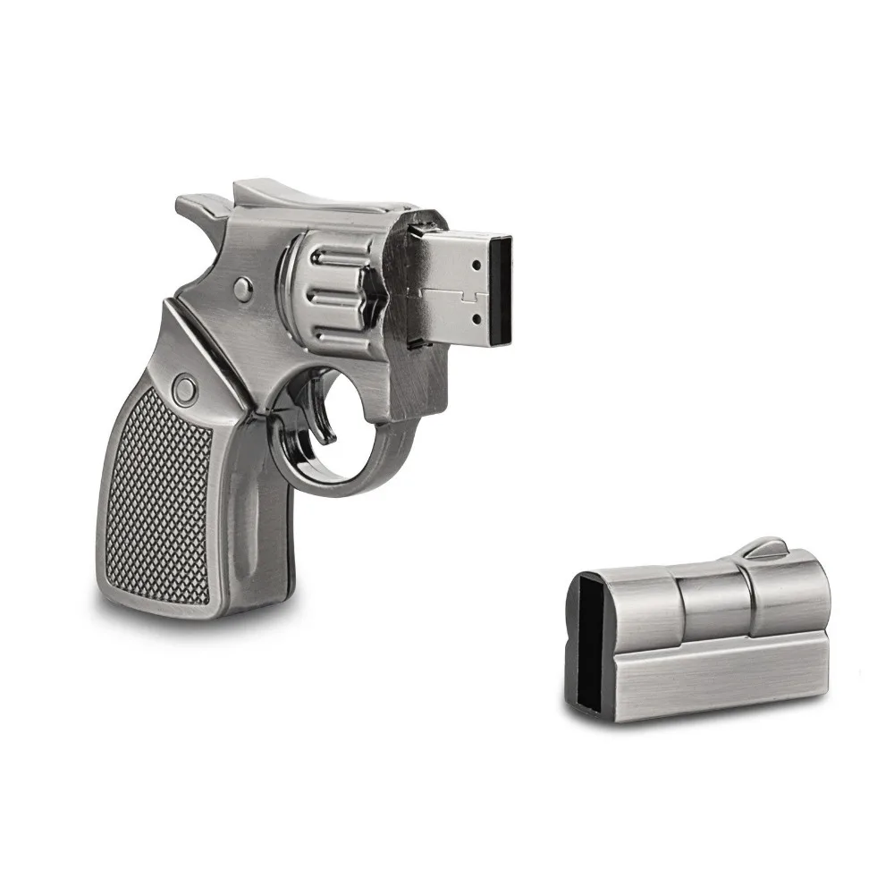 

J-boxing USB Flash Drive 32GB Creative Metal Gun Shape Pendrives 16GB USB Memory Stick 8GB 4GB Thumb Drive for Laptop 5PCS/Lot