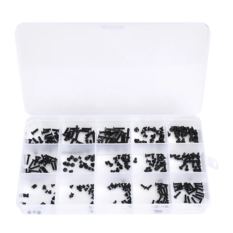 

300PCS New Notebook Computer Repair Screw Parts Black Metal Laptop Screws Tool Combination Kit M2 M2.5 M-3