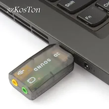 USB аудио адаптер 2.0 USB звук карта внешний преобразователь адаптер с 3,5 мм гарнитура микрофон для микрофон для компьютер ПК ноутбук