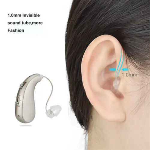 Rechargeable Digital Hearing Aid Severe Loss Invisible BTE Ear Aids High Power Amplifier 1pc
