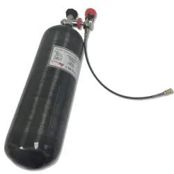 2019 Новый Hpa Airsoft винтовка 9L EN12245 300bar 4500psi углеродного волокна Танк газовый баллон Pcp бутылки и клапан заполнить станции AC309301-X