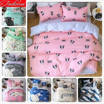 

New Fashion 3/4 Pcs Bedding Set Adult Kids Soft Cotton Bed Linen Single Twin Full Queen King Size Bedspreads Duvet Cover 150x200