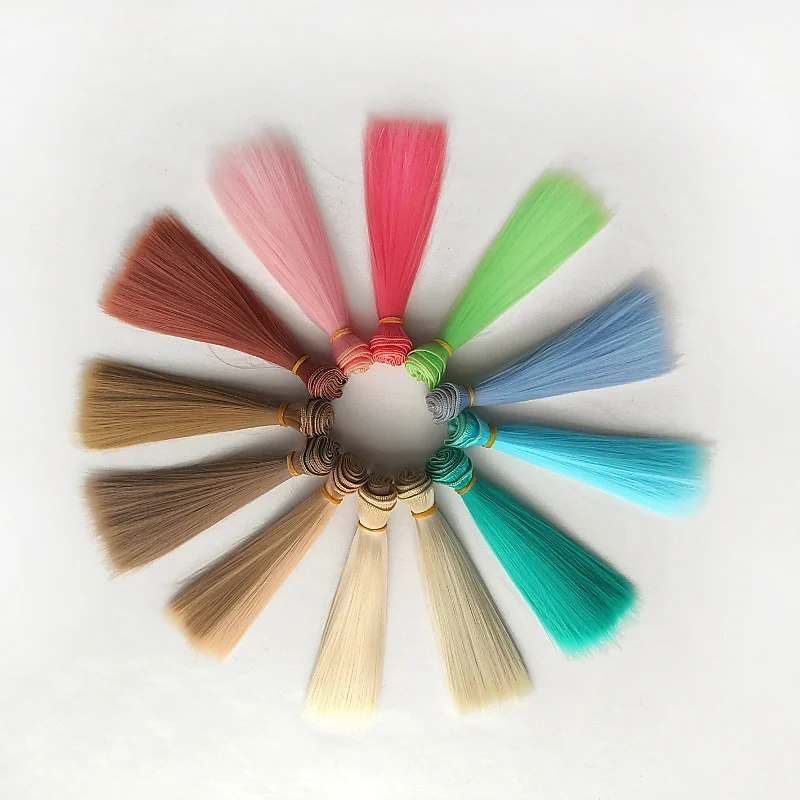 

SuXiuFang bjd wig 15*100CM or 20*100CM or 25*100CM doll hair for 1/3 1/4 1/6 Natural Color straight hair doll hair bjd wig diy