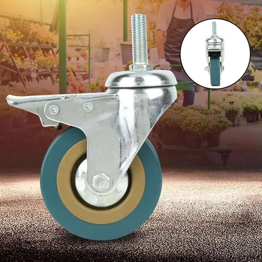 furniture wheels 4pcs 3 inch Universal Swivel Bearing Caster Wheels for Trolley Suitcases with Brake caster wheels furniture