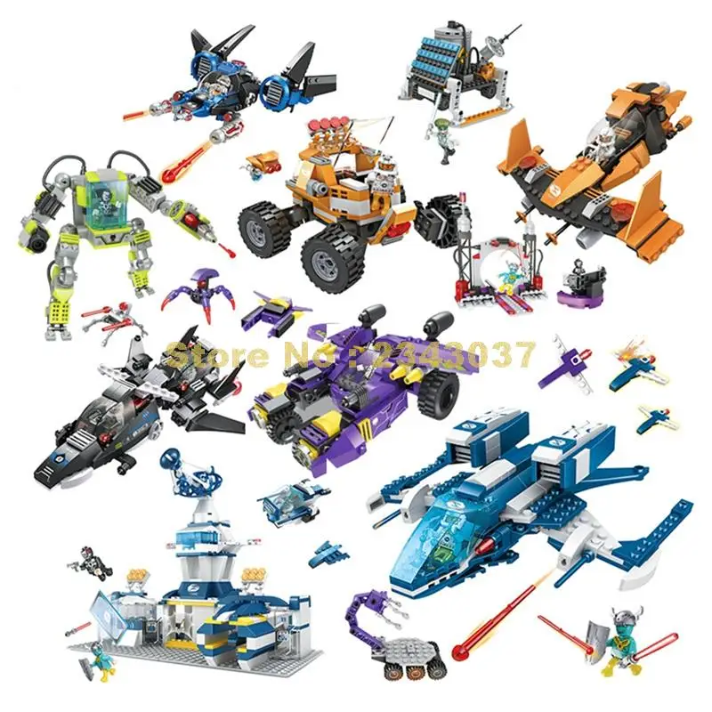 

Space Aviation Star Fighter Spaceship Spacecraft Robot Building Blocks Toy