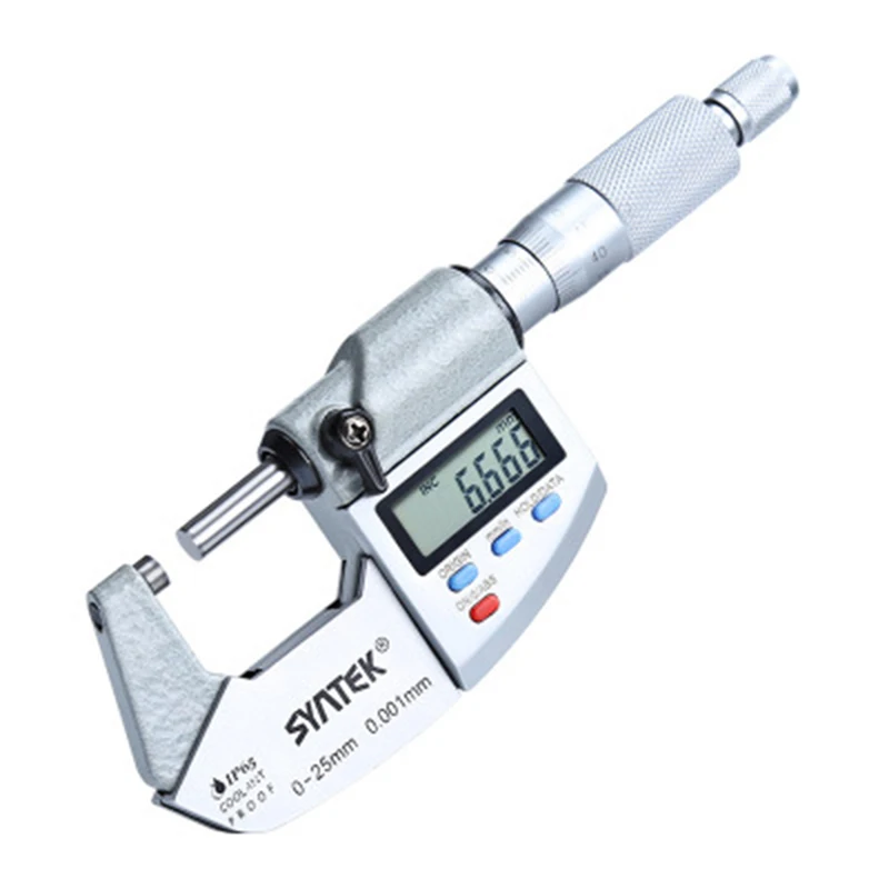 

MX-DEMEL IP64 0-25mm Electronic Digital Micrometer Accuracy 0.001mm Outside Diameter Micrometer Carbide Tip Measure Tools