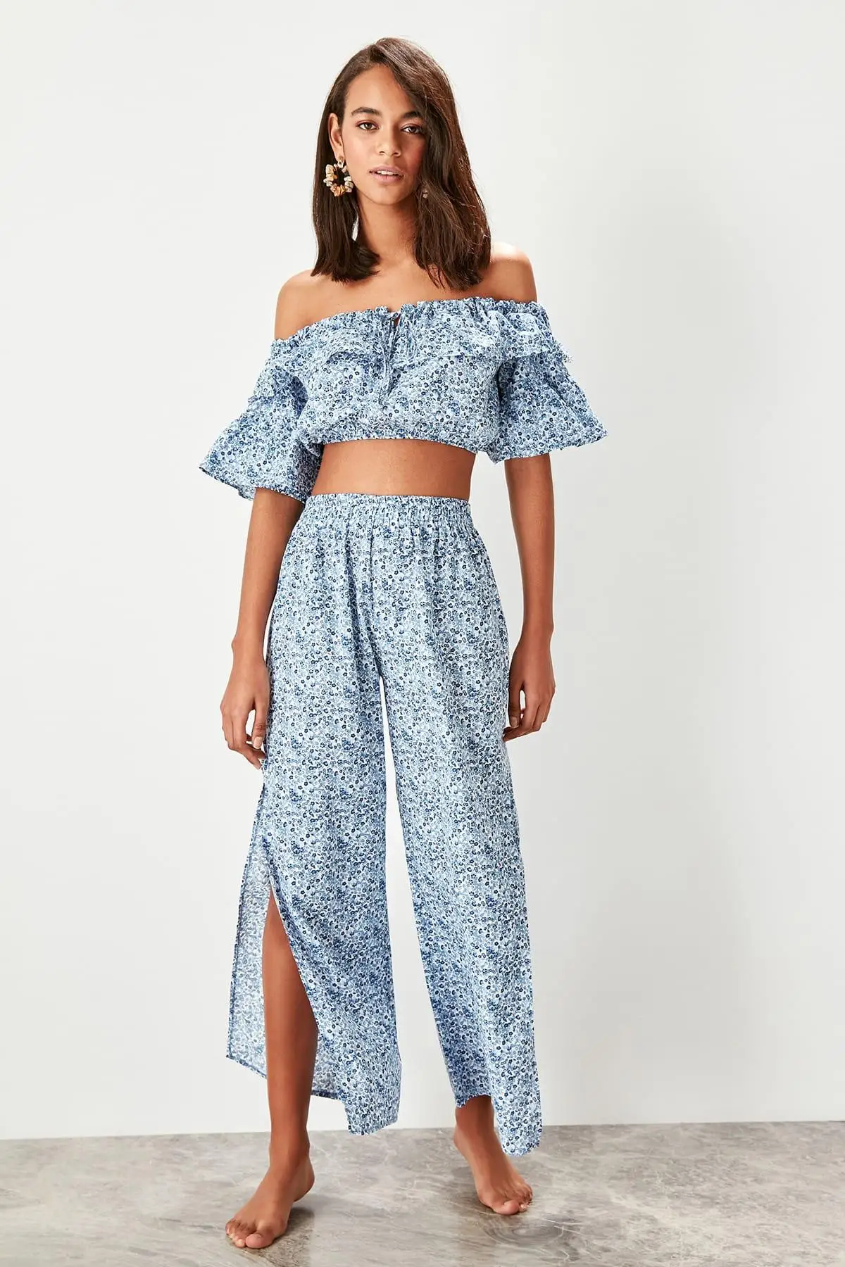 

Trendyol Blue Print Bottom/Top Suit TBESS19WR0142