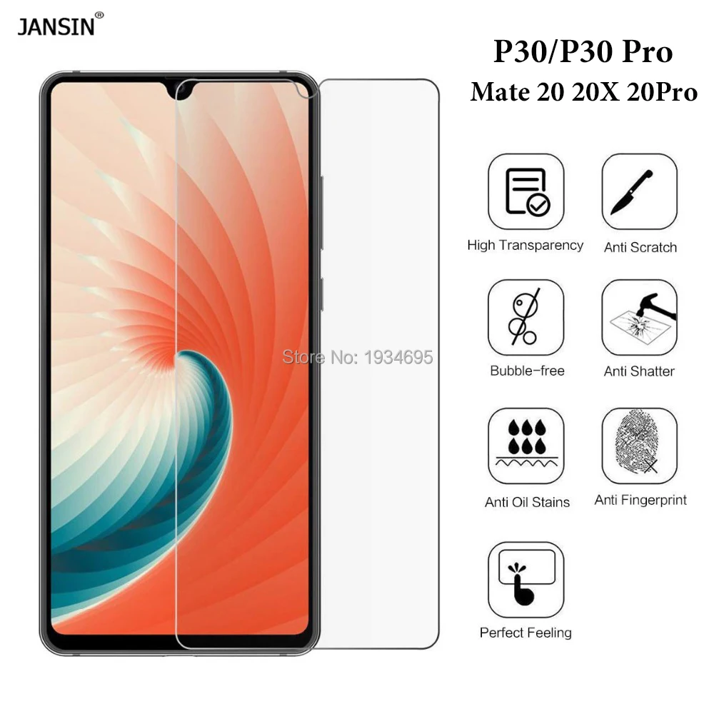 HUAWEI MATE 20X Hauwei P30 Pro Tempered Glass Screen Protector 9H Phone Protective Film for Huawei P30 Pro Mate 20 Pro