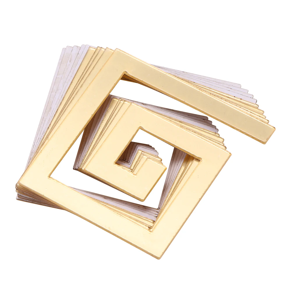 

10pcs/set Building Border Acrylic Mirror Sticker Wall Art Home DIY Decoration Mirror Wall Stickers Home Decor 48*48mm