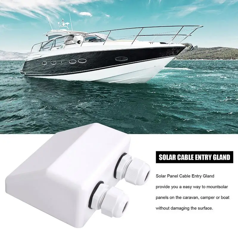 

Car Accessories Solar Weatherproof ABS Solar Double Cable Entry Glandfor RV, Boats, Caravans, Marine, Motorhomes