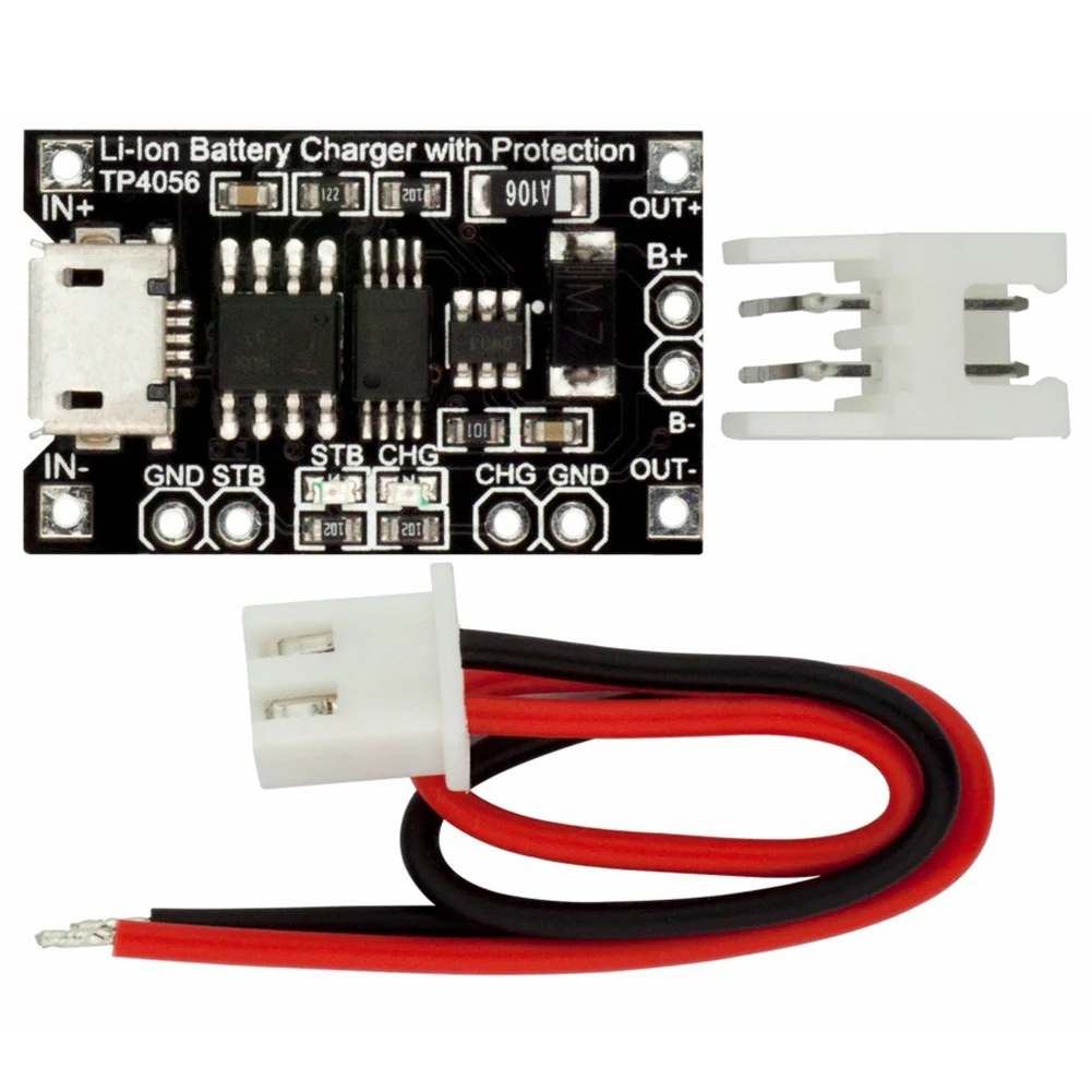 

RobotDyn Tp4056 Micro-usb 18650 Li-Ion Battery Charger 1A With Power Connector And Cable, Protection Versions