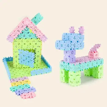 

Kids Geometric Building Blocks Baby Montessori Colorful Retro Cognition Intelligence Education Toys Retro Number Pattern Blocks