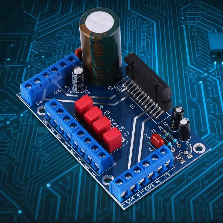 DC 12 14 5 V 4 канальная Плата усилителя звука 4x41W|Детали и аксессуары для приборов| |