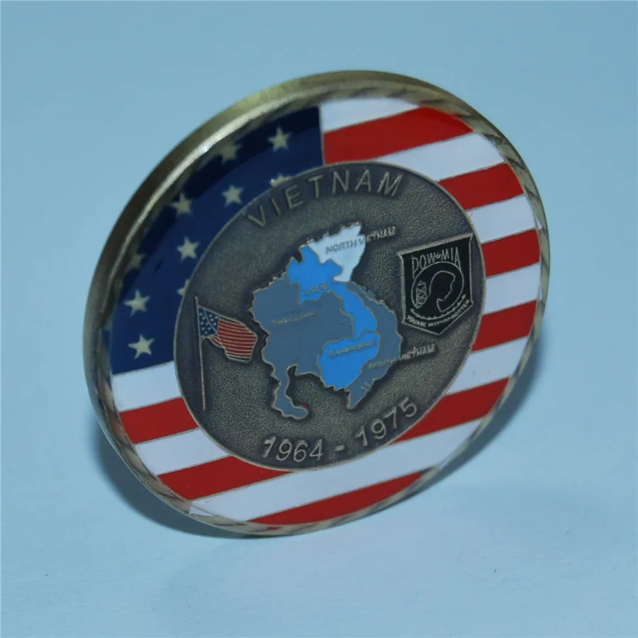 

50pcs/100pcs/200pcs DHL free shipping Vietnam War Veteran / VET Army Navy Marine Air Force Coast Guard Challenge Coin