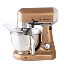 Миксер GEMLUX GL-SM5G(мощность 1000 Вт, 8 скоростей, чаша из нержавейки 4,5л, двойной крюк для теста, плоский битер, венчик