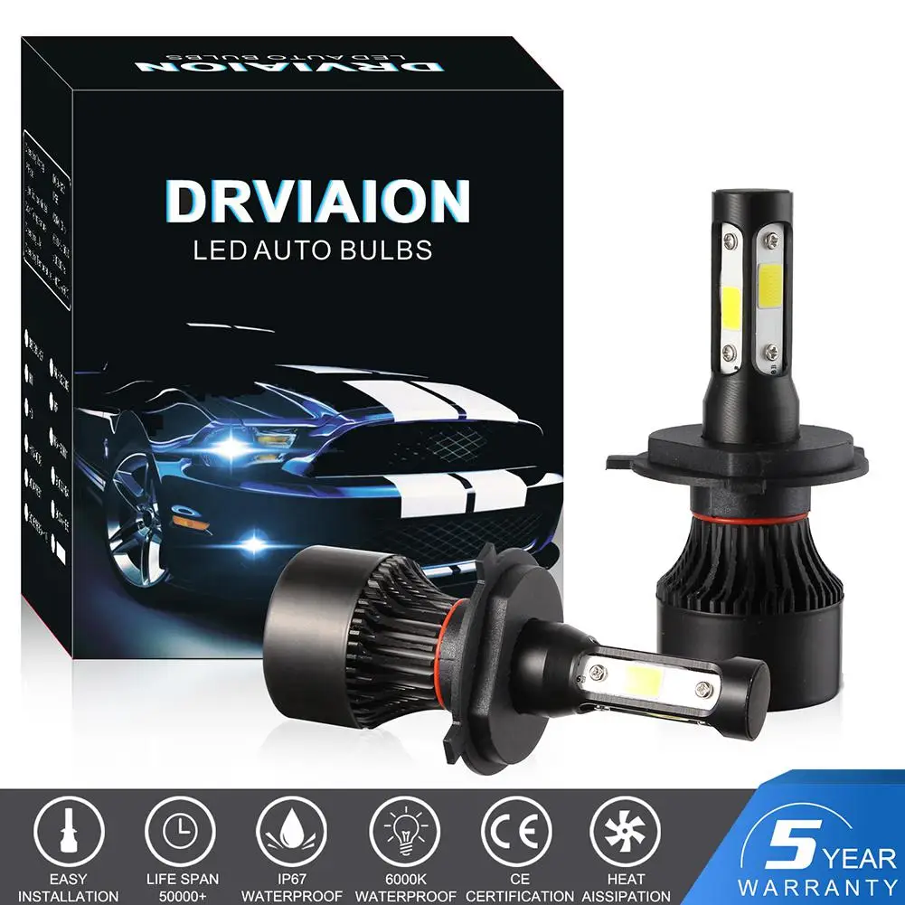 

100W DOB Chips 10000LM 6500K LED Headlight Bulb Conversion Fog Light 9-30V H7/H8/H9/H11/9005/HB3/9006/HB4/H4/HB2/9003 Aerometal