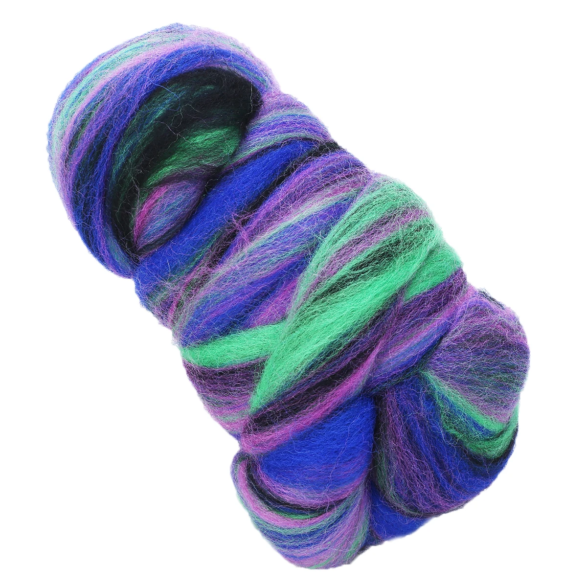 114g Multi-color Merino Wool Mulberry Silk Blend Combed Top Wool Roving for Needle Felted Wool Knitted Blanket 4 oz