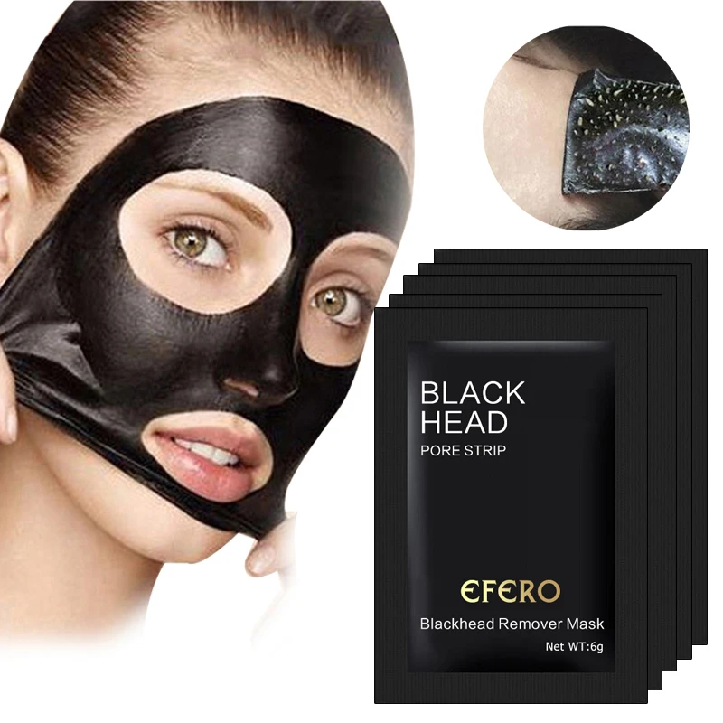 Black Mask Nose Blackhead Remover Face Mask Nose Pore Acne Treatment