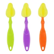 Вращающаяся губка с нейлоновой щетиной, щетка для детской бутылочки, щетка для чистки сосок, набор для домашней кухни