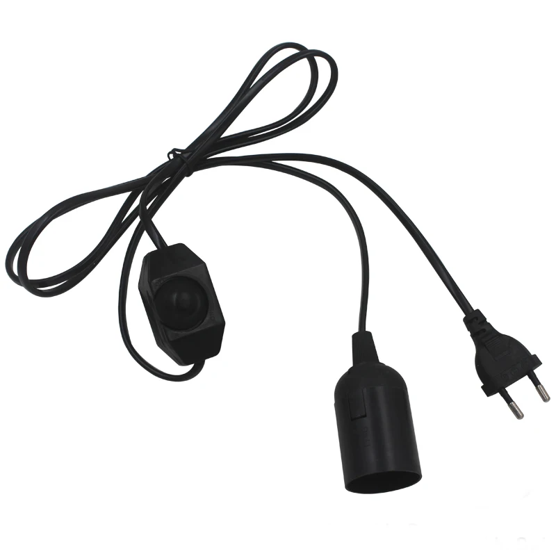 1.8m Length European standard plug-in dimmer e27 switch fine-tuning plug wire set power cord | Лампы и освещение