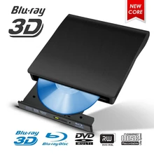 USB 3.0 Blu-ray 3D External DVD CD Drive Burner Ultra-thin CD/DVD-RW Burner Writer Player Optical Drive For Laptop PC Windows