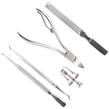 Бренд 6in1 кусачки для удаления вросшего ноготя файлы из нержавеющей стали маникюрные ножницы корректор файл атлет аксессуары для педикюра