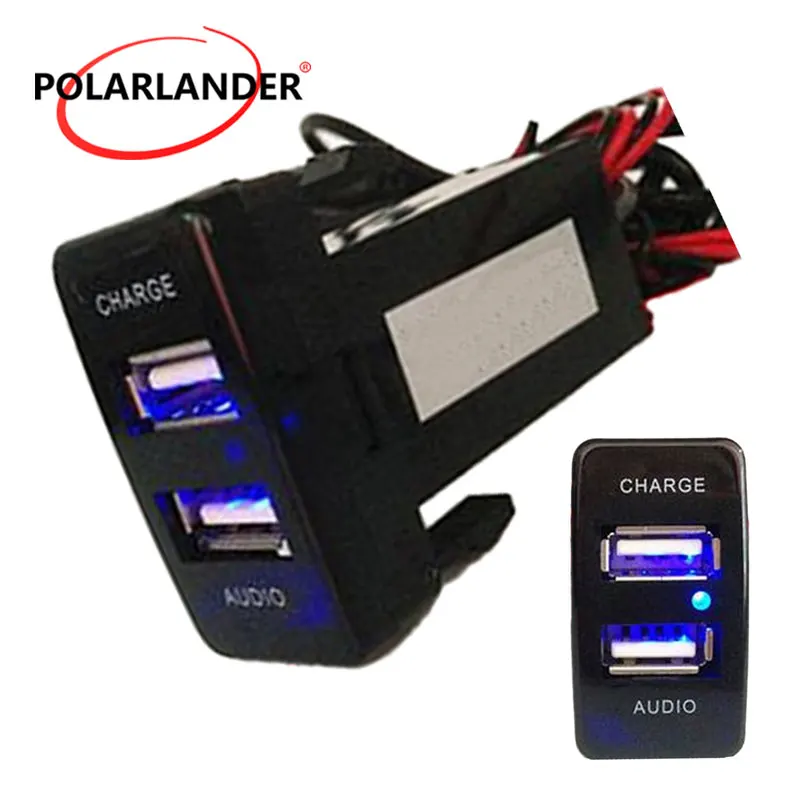 For Mazda Car charger 12V 2.1A USB Car Charger Dual USB Ports Socket