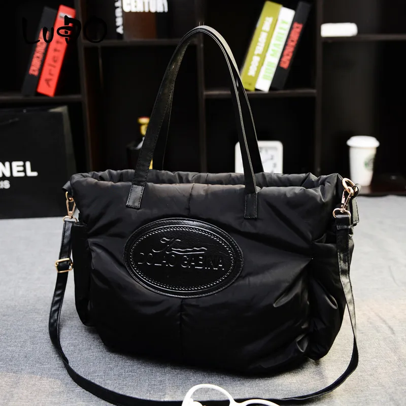  LUCDO Winter Women Handbags Fashion Space Cotton Material Large Package Down Jacket Bag Ladies Warm - 32962571434