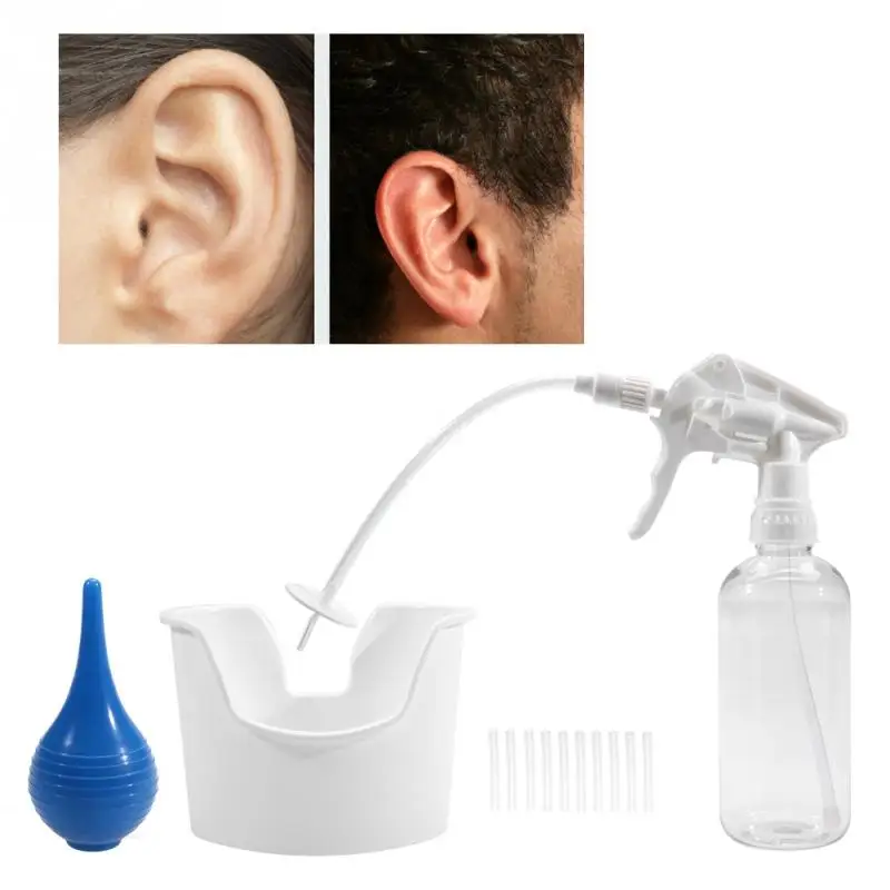 

Durable Ear Wax Remover Washer Bottle Basin Syringe Kit Ear Wax Removal Cleaning Set