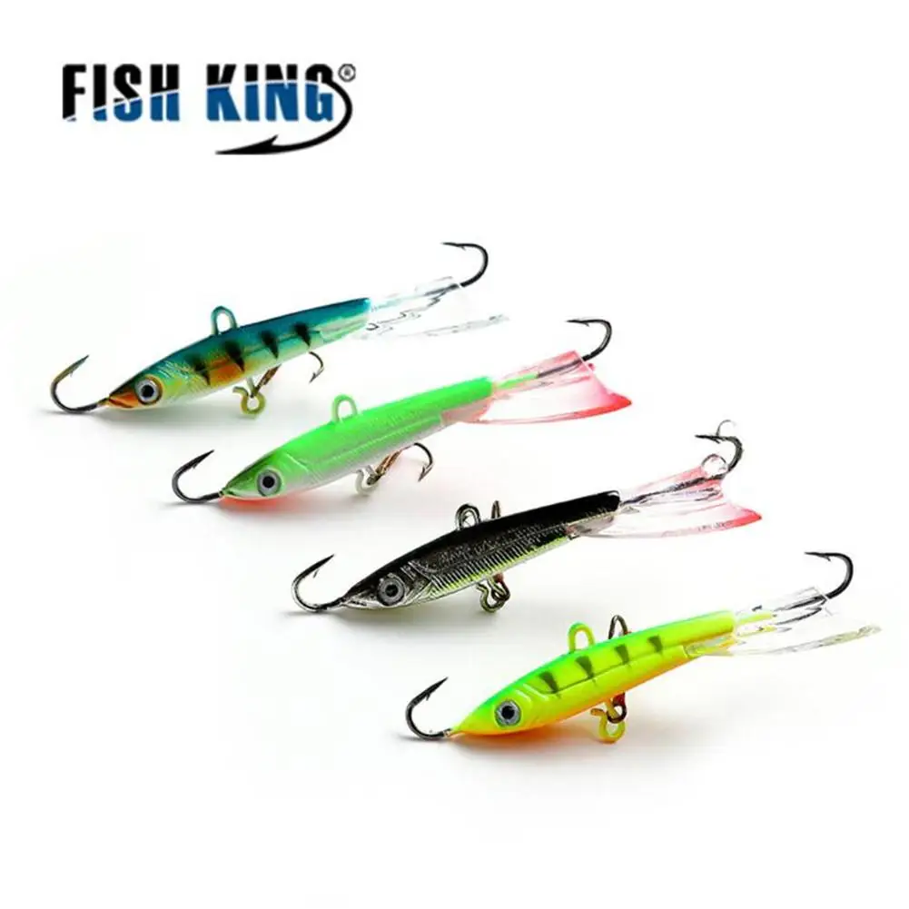 LumiParty 76mm/22g Fake Fish Baits Ice Fishing Hook Artificial Fishing