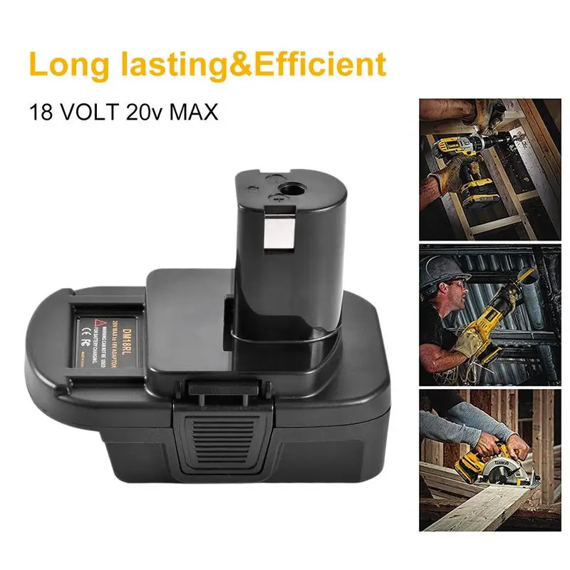 FULL Dm18Rl литиевый Аккумуляторный преобразователь адаптер для Milwaukee Ryobi 20В/18В P108 Abp1801