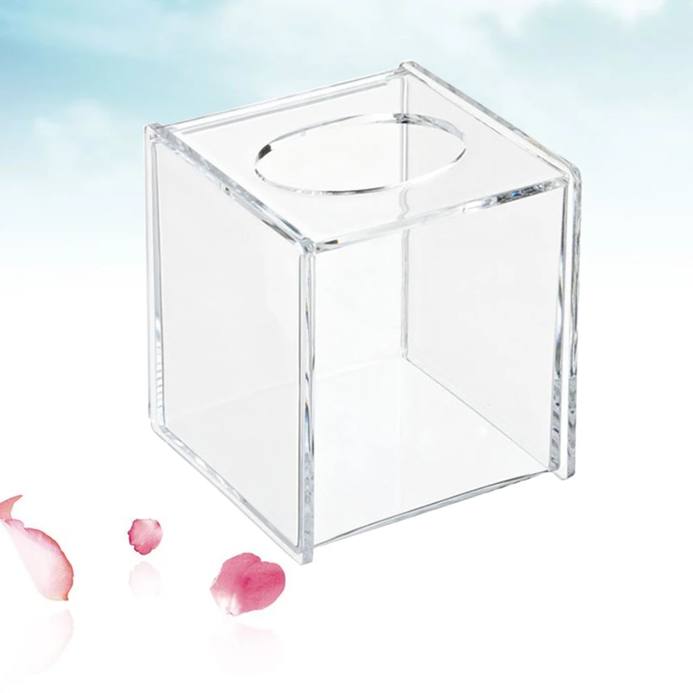 1 шт. Tissue Box Мода прозрачный акриловый квадратный бумага коробка для хранения салфеток случае держатель ткани для дома рестораны гостиницы