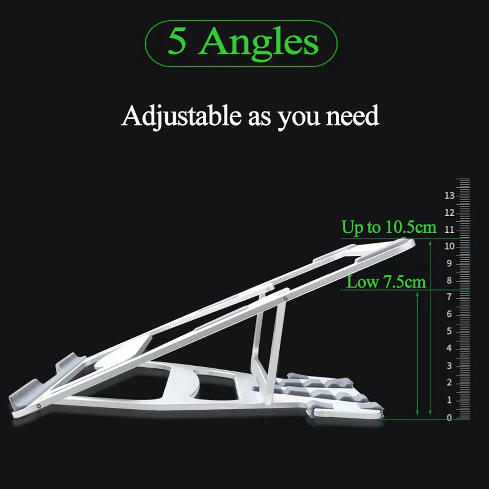 WiWU Folding Portable Laptop Stand 11-17.3 inch Notebook Universal Stand for MacBook Aluminum Adjustable Cooling Support Laptops
