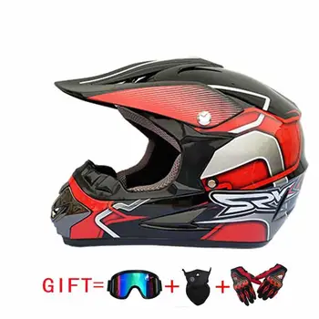 

MTB Racing Bike Motorcycle Off Road Helmet Comfortable Capacete Breathable Motorcycle Helmet With Glasses Face Mask Gloves