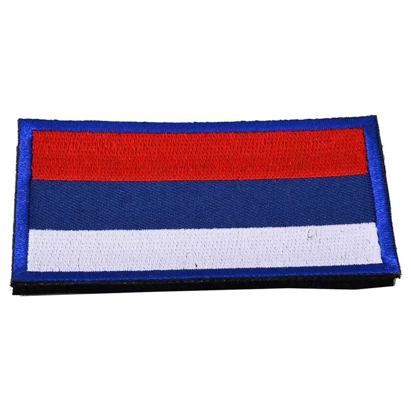 

National Flag Embroidery 3D Badge Patch Military Armband Backside Patches