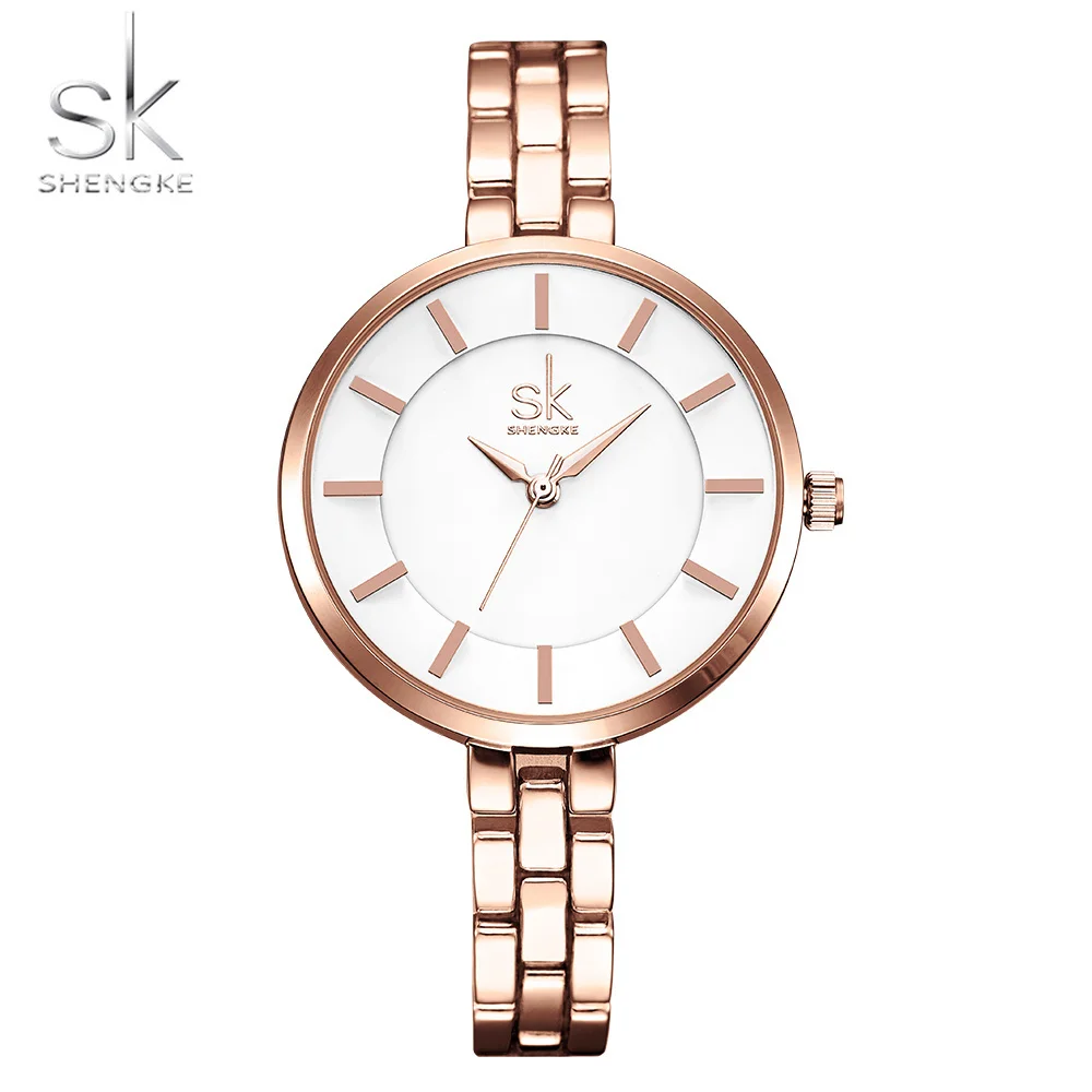 

SK Simple Saat Bracelet Wrist Women Watches Light Extravagant Girls Fashion Geneva Quartz Watch Golden Luxury Relogio Feminino