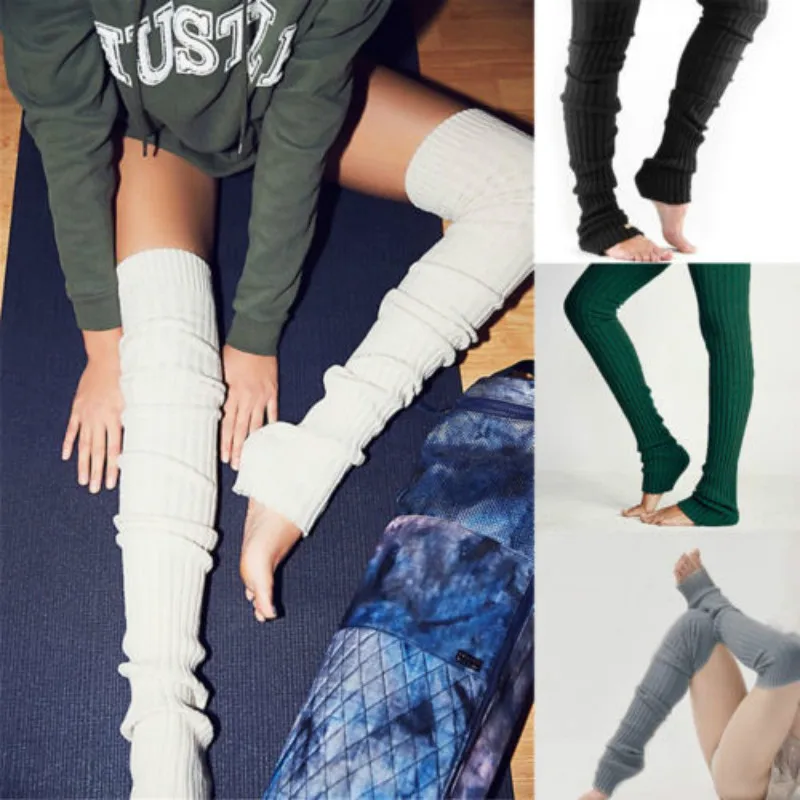 

Womens Stretch Over The Knee Stockings Sexy Fashion Soft Winter Warm Knitted Thigh-High Dance Long Leggings Warmer Stockings
