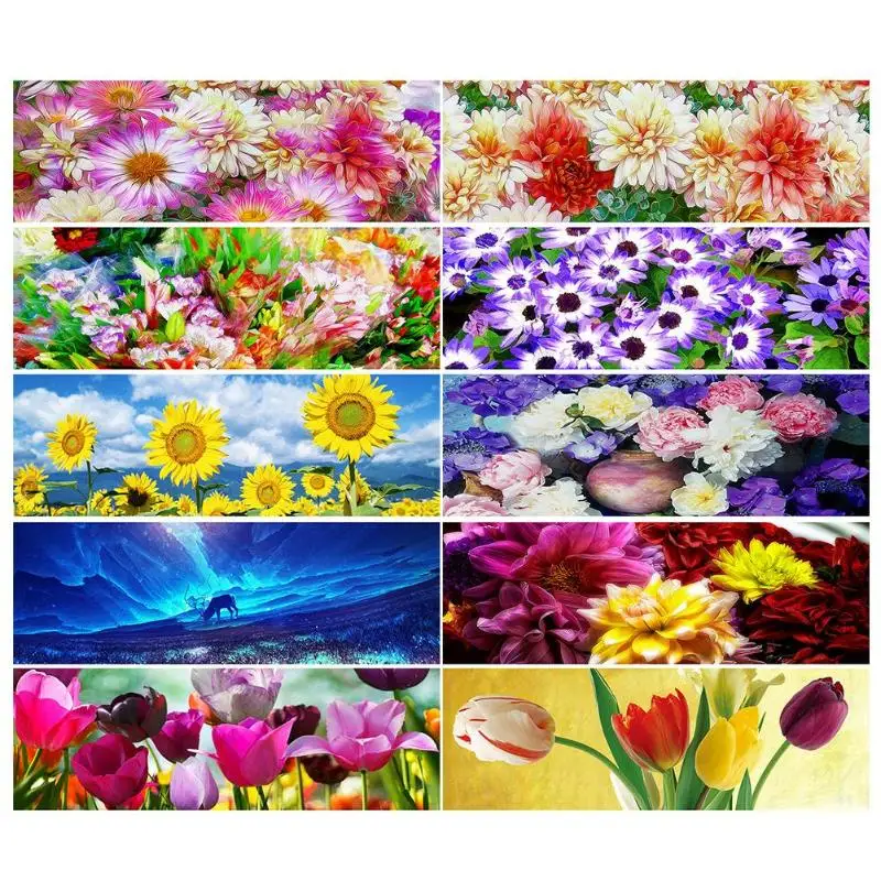 

5D DIY Full Drill Diamond Painting Novelty Flower Cross Stitch Embroidery Craft Kits Needlework Set Decorative Painting