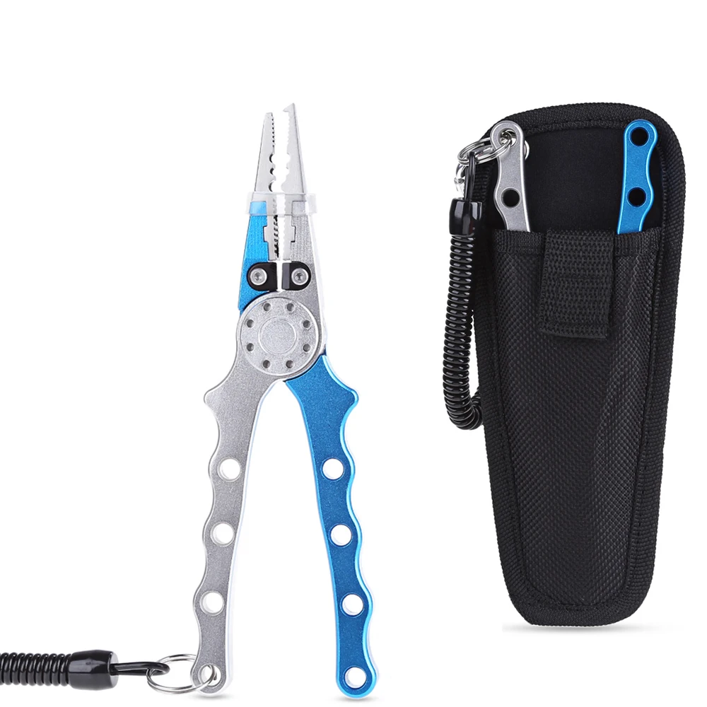 

Hot Sale Fishing Plier Stainless Steel Light Lure Plier Grip Pincer Nipper Wire Cutter Scissor Fishing Kit Outdoor Tool With Bag