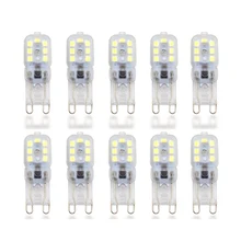 10 X G9 5W светодиодный светильник с регулируемой яркостью, сменный светильник, лампы AC220-240V, белый