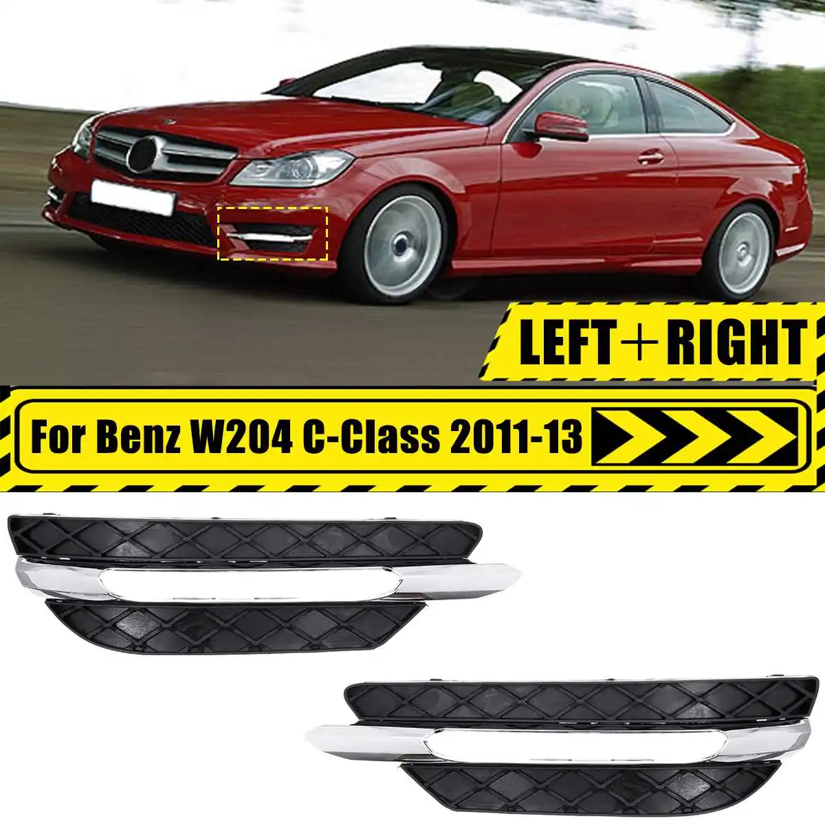 DRL для Mercedes C Class W204 S204 C204 2011 2013 левый/правый передний бампер Гриль дневные ходовые