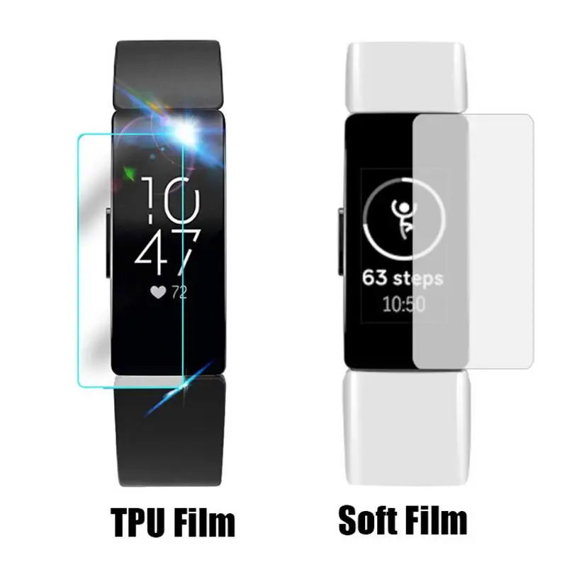 

3/5PCS Transparent TPU Screen Protector Film For Fitbit Inspire HR Inspire Explosion-proof Anti-shock Soft Crystal Shield Film
