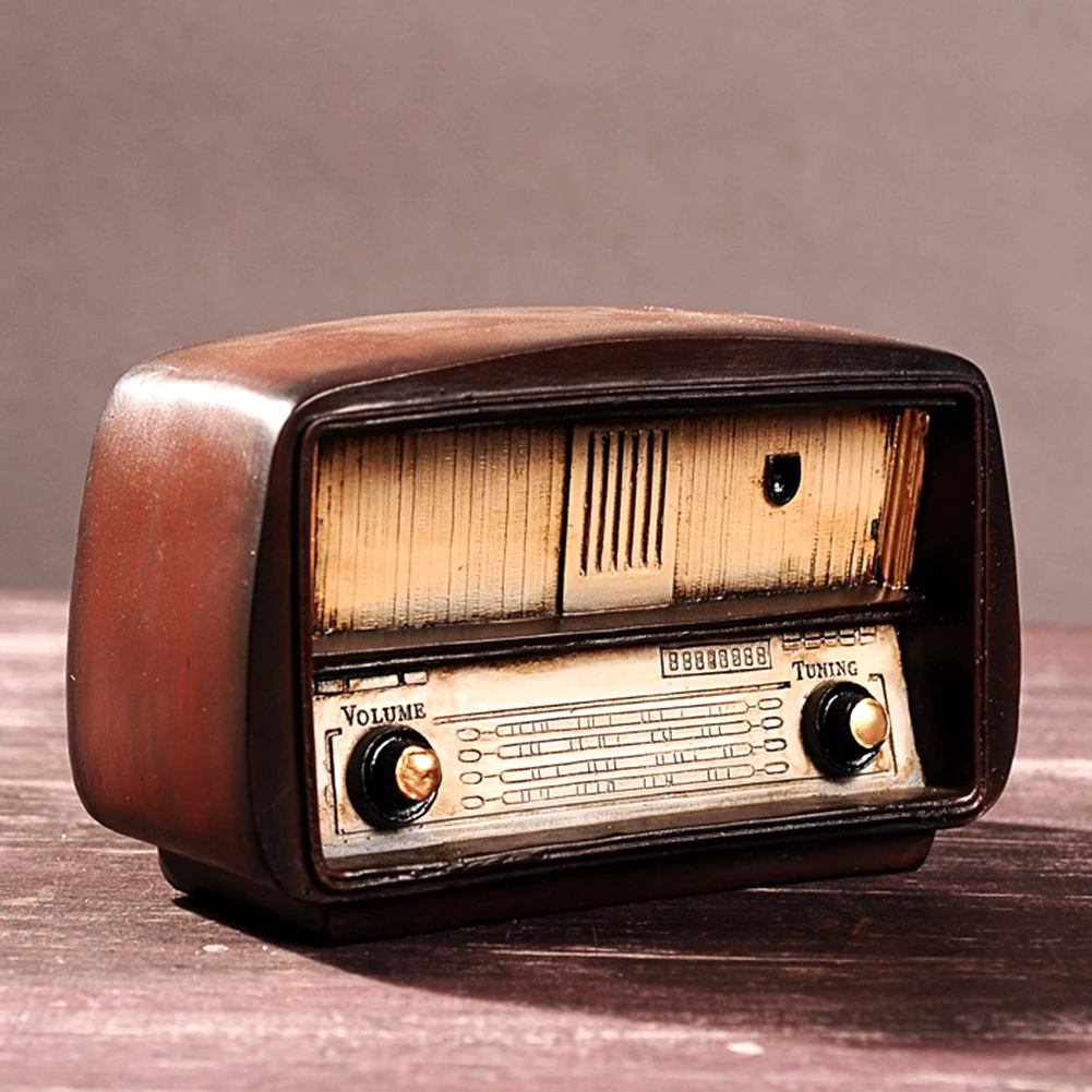 

Antique Imitation Resin Bar Nostalgic Radio Model Accessories Home Decor Ornaments Retro Vintage Craft Gift
