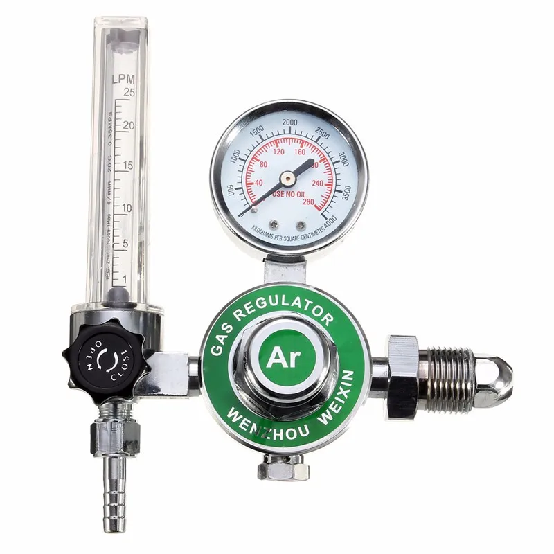 

Durable ARGON CO2 GAS MIG TIG FLOW METER WELDING WELD REGULATOR GAUGE FOR WELDER CGA580 FITS
