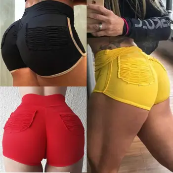 

Hirigin Women Cotton Casual Running Slim Ladies Short Fitness Scratch Elastic Mini Hot Shorts