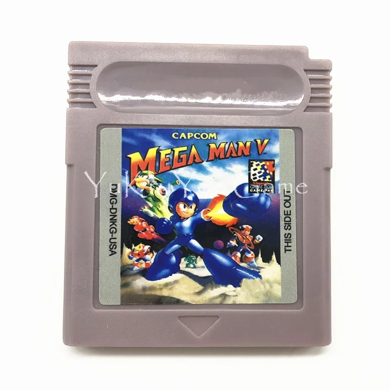 

Mega Man V Video Game Cartridge Card English Language for 16 Bit Handheld Console Original Logo Shell Version