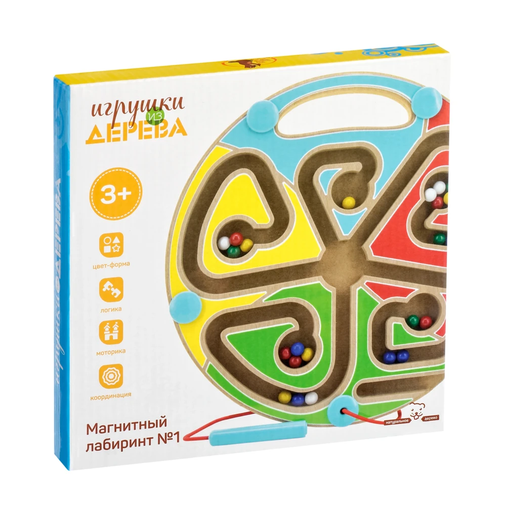 Лабиринт Igrushki iz dereva Магнитный &quotЦвета&quot|Игрушки развивающие| |