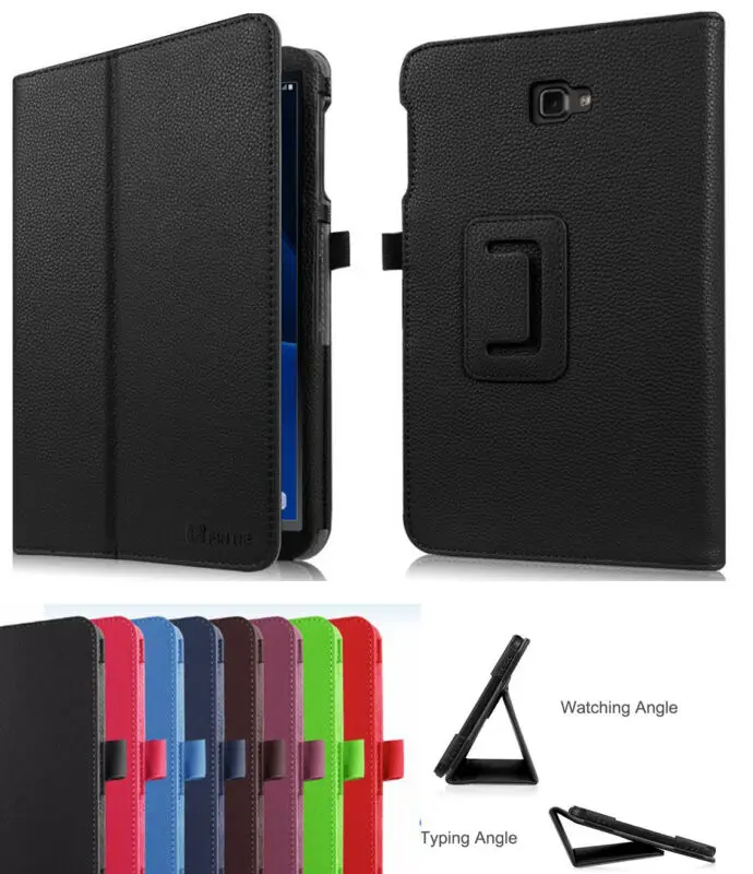 

PU Leather Tablet Case for Samsung Galaxy Tab A A6 10.1 2016 T585 T580 SM-T580 T580N Slim Folding Litchi Style Funda Cases