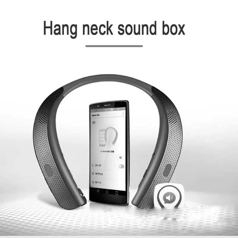 Модный шейный динамик Висячие беспроводные bluetooth колонки носимый mp3 плеер